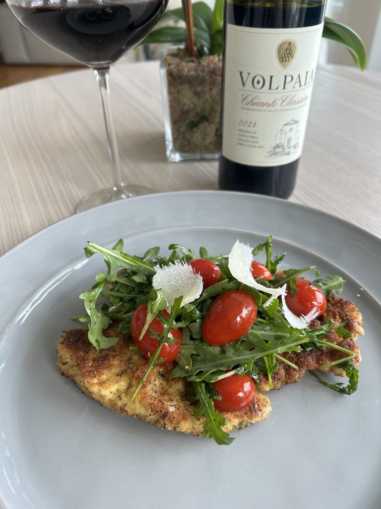 Gluten-Free Chicken Milanese with Arugula Salad