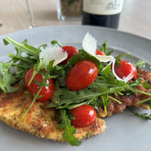 Gluten-Free Chicken Milanese with Arugula Salad