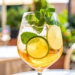 Hugo Spritz in a wine glass - AI