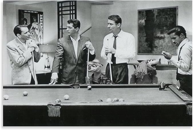 The Rat Pack Playing Billiards Poster