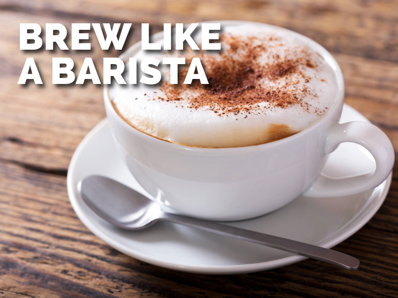 Brew like a barista - cappuccino on a plate