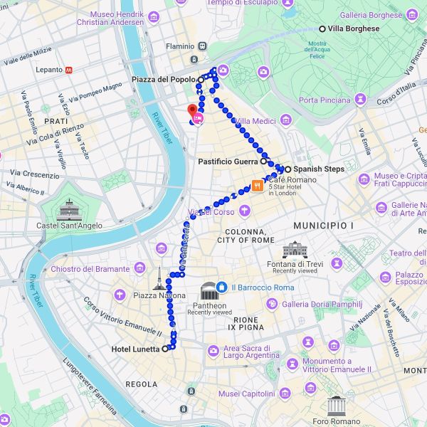Map of route